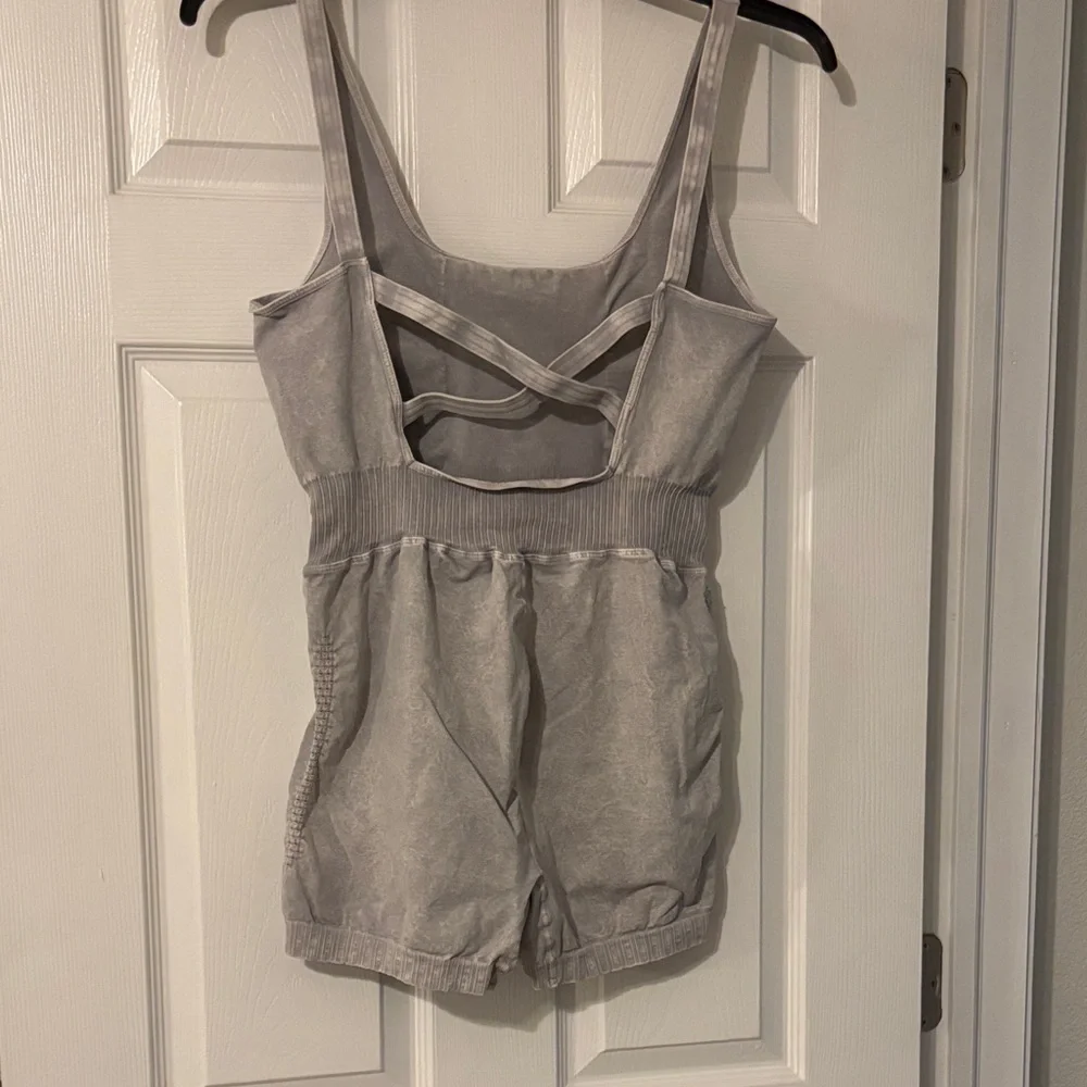 Free People Good Karma Runsie-Ice Gray-Size XL